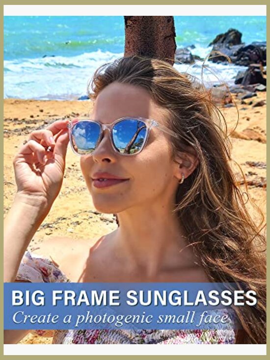 Polarized Square Mirrored Sunglasses with UV Protection main image 4